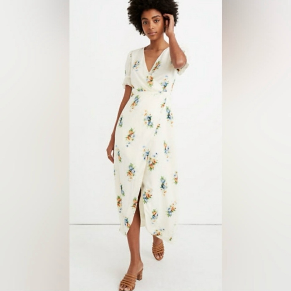 Madewell Ruffle-Sleeve Maxi Dress In Classic Corsage